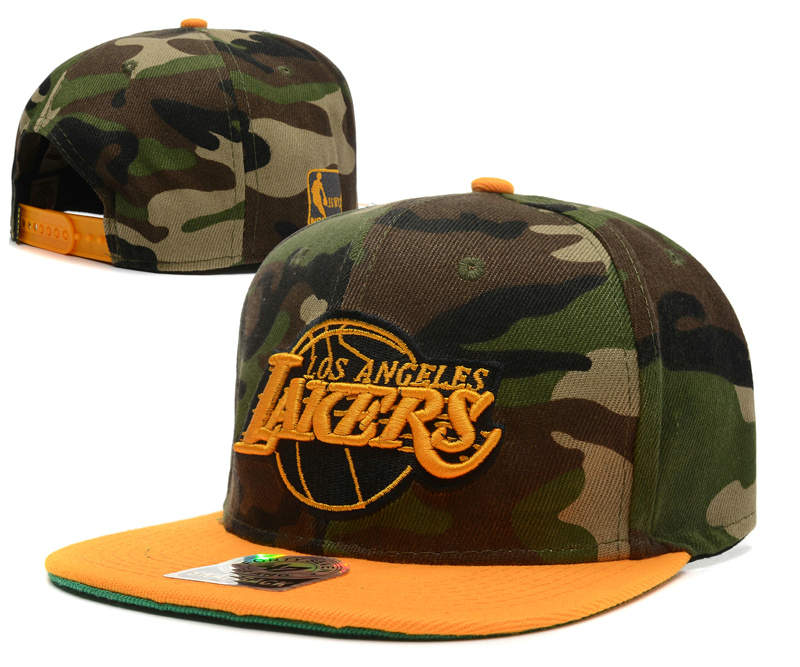 Los Angeles Lakers Camo Snapback Hat DF
